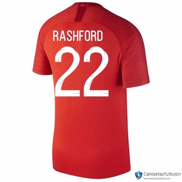 Camiseta Seleccion Inglaterra Segunda equipo Rashford 2018 Rojo